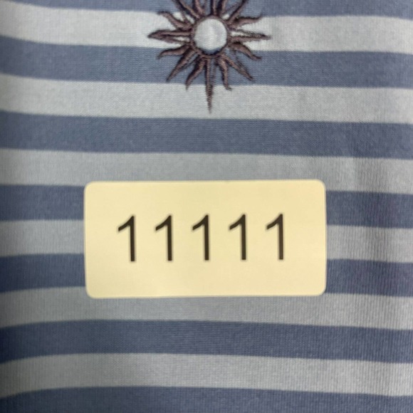 Greyson Polo Shirt Adult Medium Blue Striped Golf Rugby Preppy Short Sleeve Mens - Picture 11 of 11